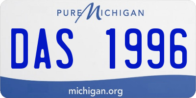MI license plate DAS1996