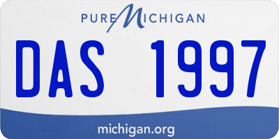 MI license plate DAS1997
