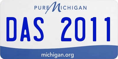 MI license plate DAS2011