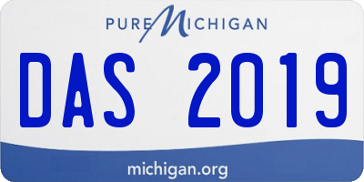 MI license plate DAS2019