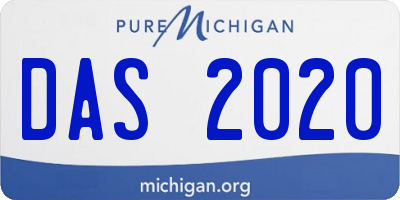 MI license plate DAS2020