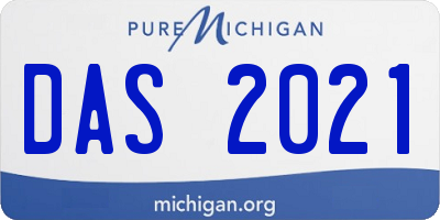MI license plate DAS2021