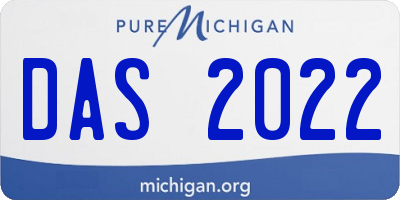 MI license plate DAS2022