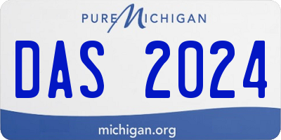 MI license plate DAS2024