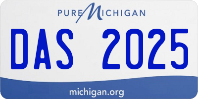 MI license plate DAS2025