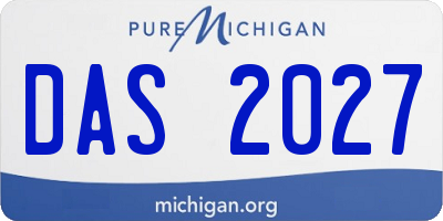 MI license plate DAS2027