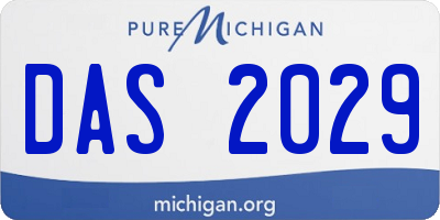 MI license plate DAS2029