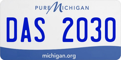 MI license plate DAS2030