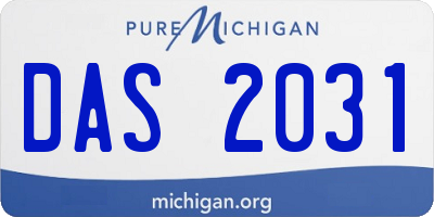 MI license plate DAS2031