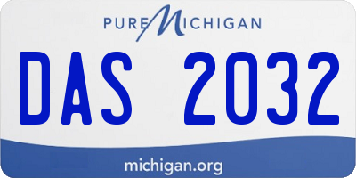 MI license plate DAS2032
