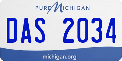 MI license plate DAS2034