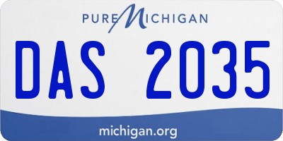 MI license plate DAS2035