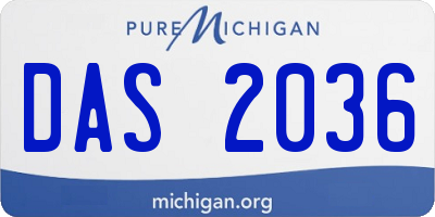 MI license plate DAS2036
