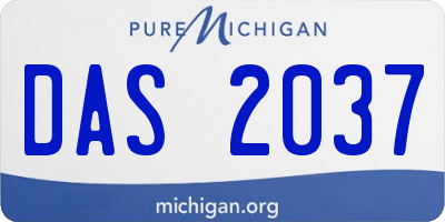 MI license plate DAS2037