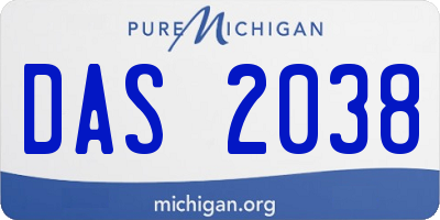 MI license plate DAS2038