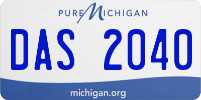 MI license plate DAS2040