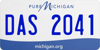 MI license plate DAS2041
