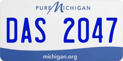MI license plate DAS2047