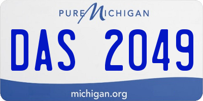 MI license plate DAS2049