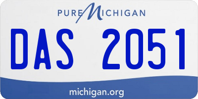 MI license plate DAS2051