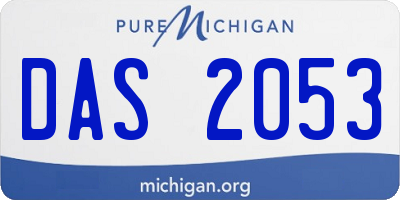 MI license plate DAS2053