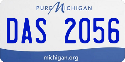 MI license plate DAS2056