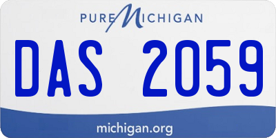 MI license plate DAS2059
