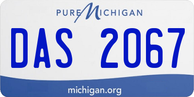MI license plate DAS2067