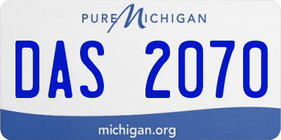 MI license plate DAS2070