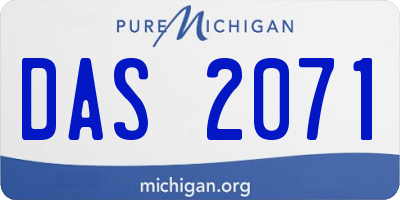 MI license plate DAS2071