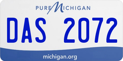 MI license plate DAS2072