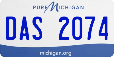 MI license plate DAS2074