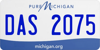 MI license plate DAS2075