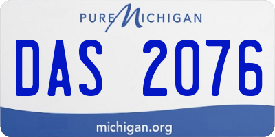 MI license plate DAS2076