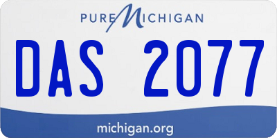 MI license plate DAS2077