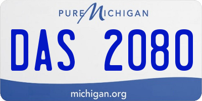 MI license plate DAS2080