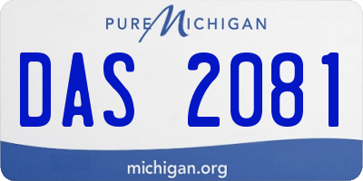 MI license plate DAS2081