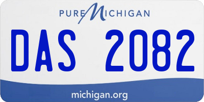 MI license plate DAS2082
