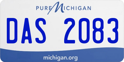 MI license plate DAS2083