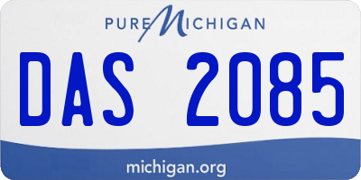 MI license plate DAS2085