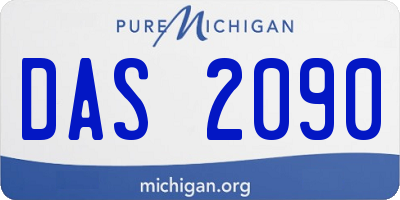 MI license plate DAS2090