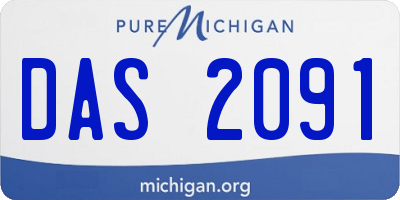 MI license plate DAS2091