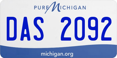 MI license plate DAS2092