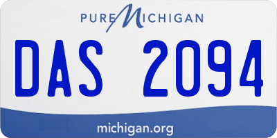 MI license plate DAS2094