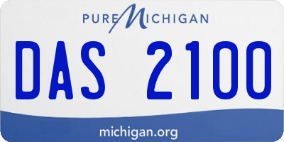 MI license plate DAS2100