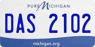 MI license plate DAS2102