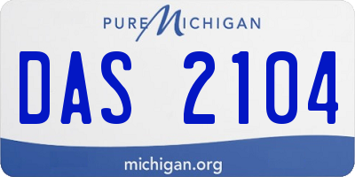 MI license plate DAS2104
