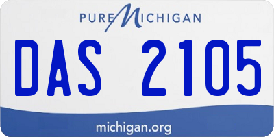 MI license plate DAS2105
