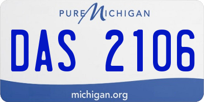 MI license plate DAS2106