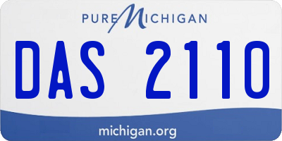 MI license plate DAS2110